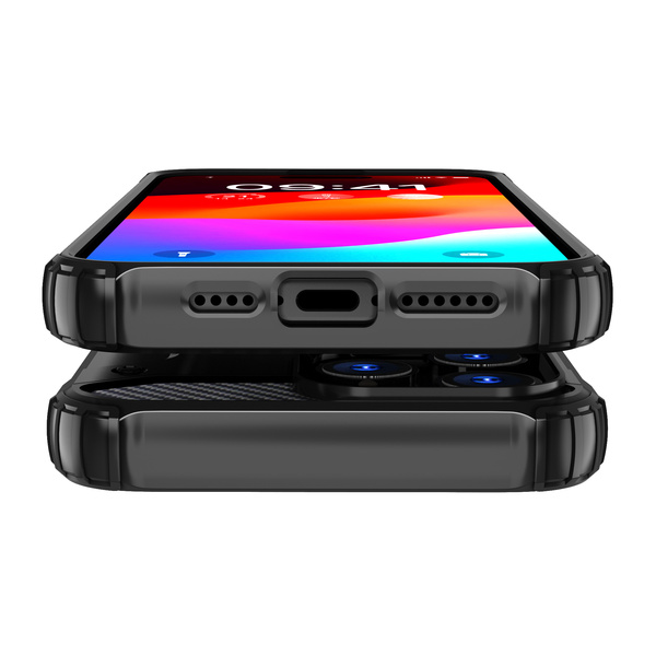 iPhone 15 Pro Max Hybrid Armor Hülle – Schwarz