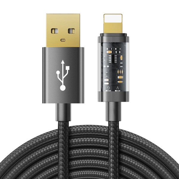 Joyroom USB Kabel - Lightning zum Aufladen / Datenübertragung 2,4A 20W 2m schwarz (S-UL012A20)