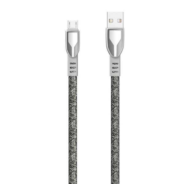 Dudao kabel pleciony USB - micro USB 5 A 1 m szary (L3PROM gray)