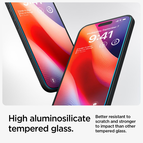 Spigen Glas.tR EZ Fit gehärtetes Glas für iPhone 15 / 16 - 2 Stk.