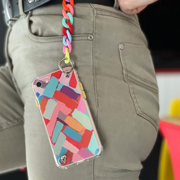 Color Chain Case Gel flexible elastische Hülle mit Kettenanhänger für Xiaomi Redmi 10 mehrfarbig (1)