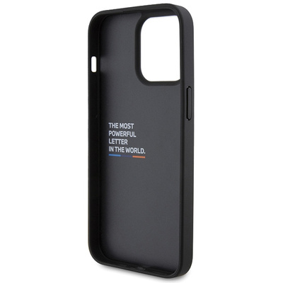 BMW BMHCP15X22PTDK iPhone 15 Pro Max 6.7&quot; black/black Leather Stamp Tricolor