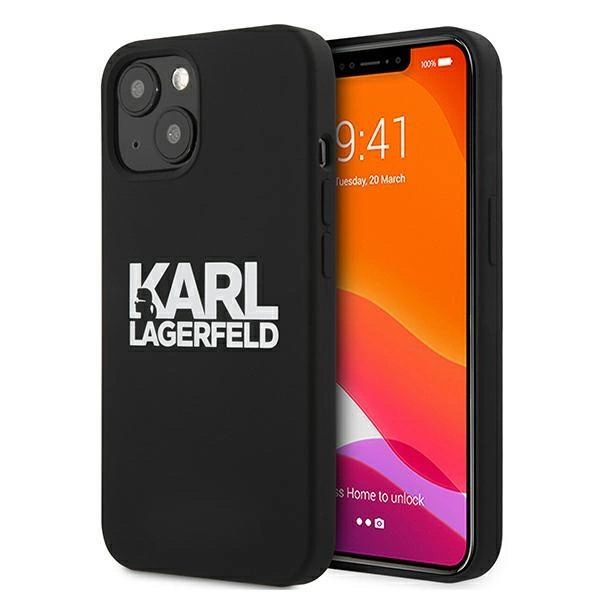 Karl Lagerfeld KLHCP13SSLKLRBK iPhone 13 mini 5,4" Silicone Stack Logo czarny/black
