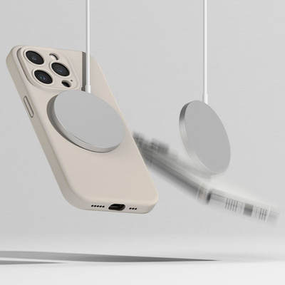 Ringke Silicone MagSafe iPhone 15 Pro Hülle - Beige