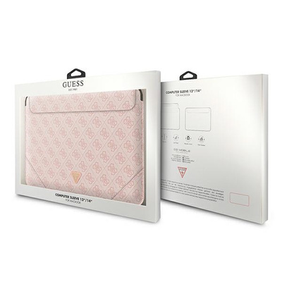 Guess 4G Uptown Triangle Logo Hülle für 13-14&quot; Laptop - Rosa