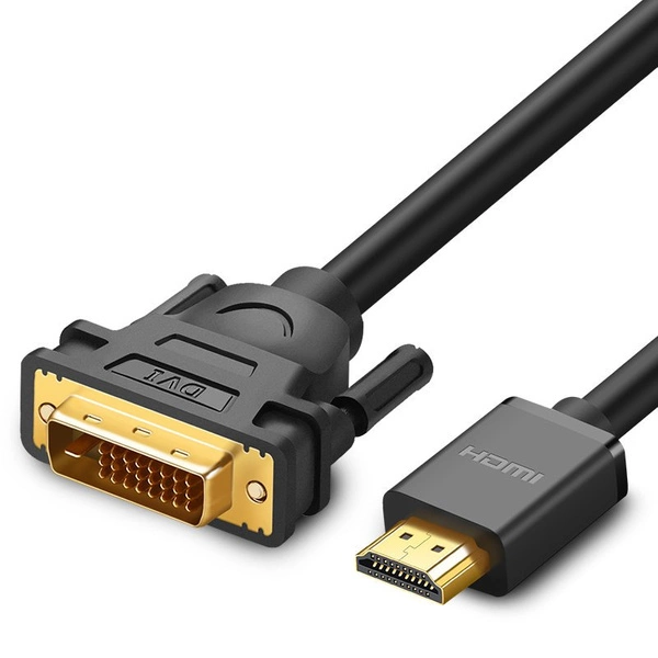 Cavo adattatore cavo Ugreen Adattatore DVI 24 + 1 pin (maschio) - HDMI (maschio) FHD 60 Hz 1,5 m nero (HD106 11150)