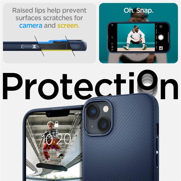 Spigen Mag Armor Hülle für iPhone 14 Plus – blau