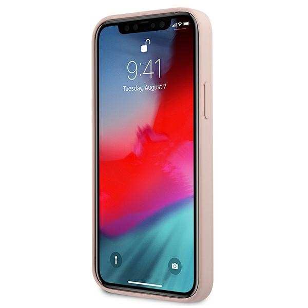 Karl Lagerfeld Silikon Ikonik Outline Hülle für iPhone 12 mini 5.4&quot; - Rosa