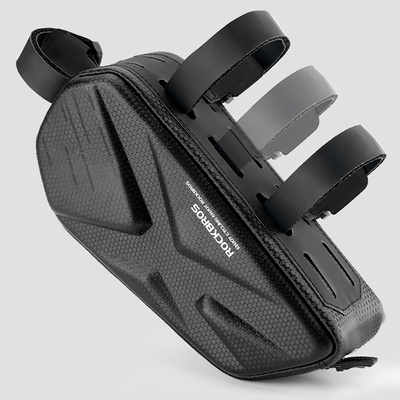 Torba rowerowa Rockbros usztywniana, na ramę, na rurę górną 1,4l – czarna