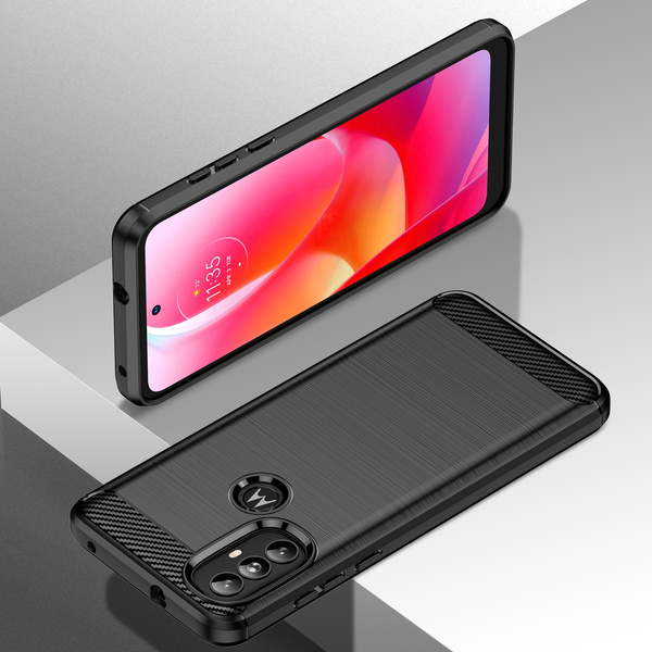 Carbon Case Flexible Hülle Motorola Moto G Power 2022 schwarz