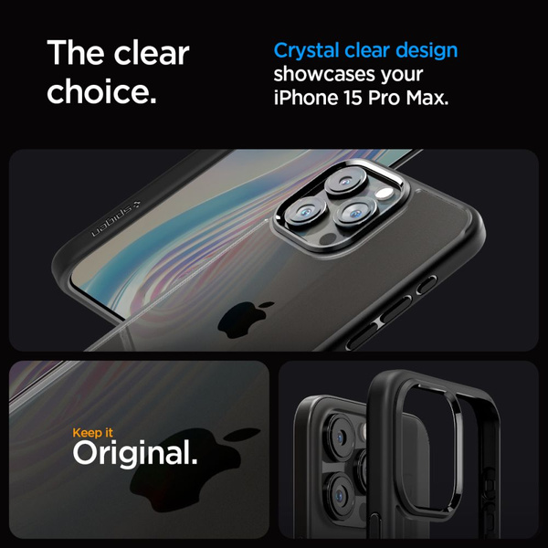 Spigen Ultra Hybrid iPhone 15 Pro Max Case - Matte Black