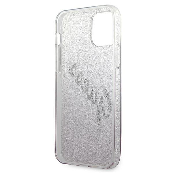 Guess GUHCP12SPCUGLSPI iPhone 12 mini 5.4&quot; pink/pink Hardcase Glitter Gradient Script