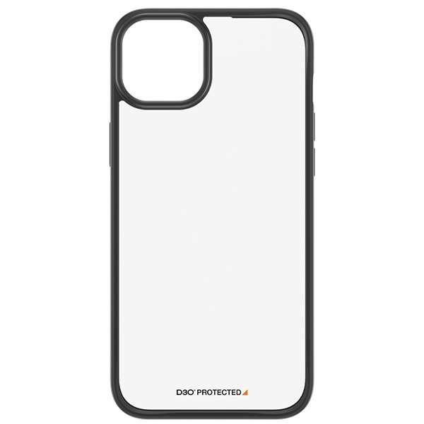 PanzerGlass ClearCase Hülle für iPhone 15 Plus / 14 Plus mit Militärzertifizierung – transparent und schwarz