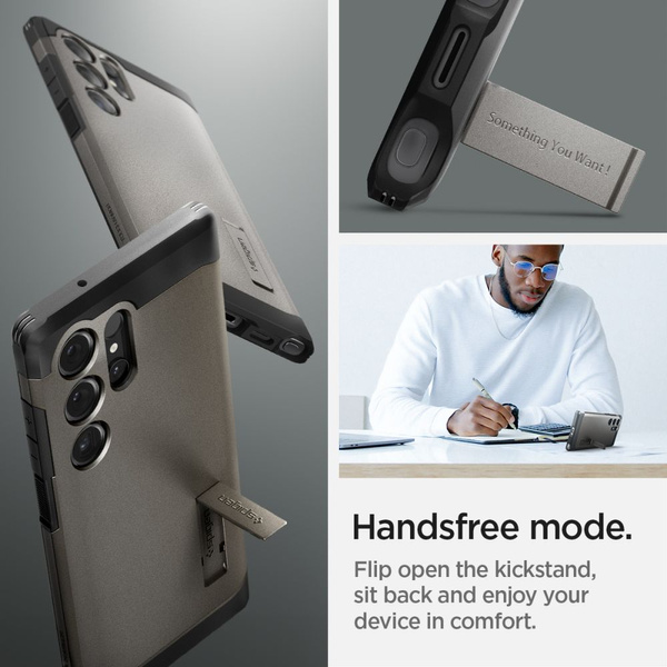 Spigen Tough Armor Case for Samsung Galaxy S24 Ultra - Metallic Gray