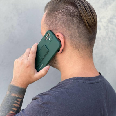 Wozinsky Kickstand Case Silikonhülle mit Ständer für iPhone 12 mini gelb