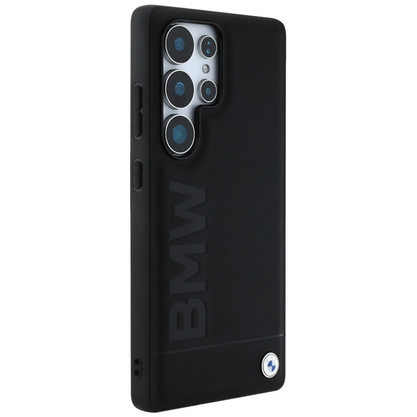Etui BMW Leather Big Wordmark na Samsung Galaxy S25 Ultra - czarne