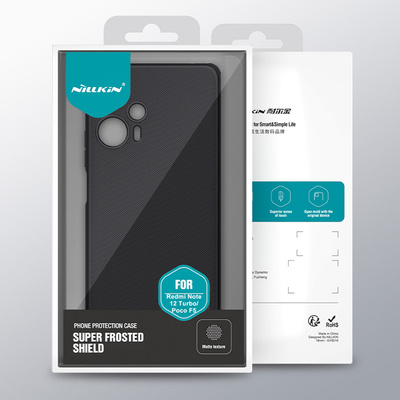 Gepanzerte Hülle für Xiaomi Redmi Note 12 Turbo / Xiaomi Poco F5, gepanzerte Hülle Nillkin Super Frosted Shield Pro – Schwarz